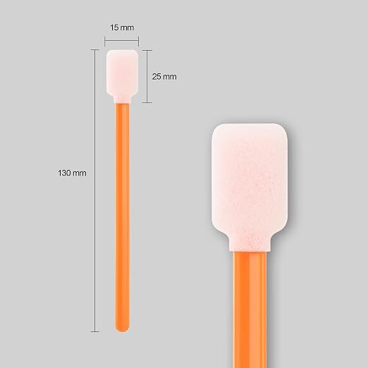 AAwipes Foam Swabs (1000 pcs Large Rectangular Foam Tips, 5.25", Orange) Cleanroom Foam Cleaning Swab for Roland Printers, Inkjet Printer, Air Conditioner, Car Vent, etc (C714C) - Image 2