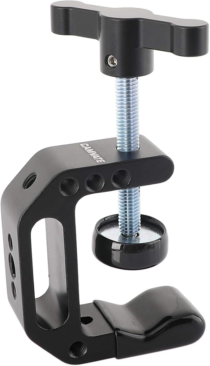 CAMVATE C Clamp with 1/4 and 3/8 Thread Hole for Camera Monitor | Black T-handle - Image 4