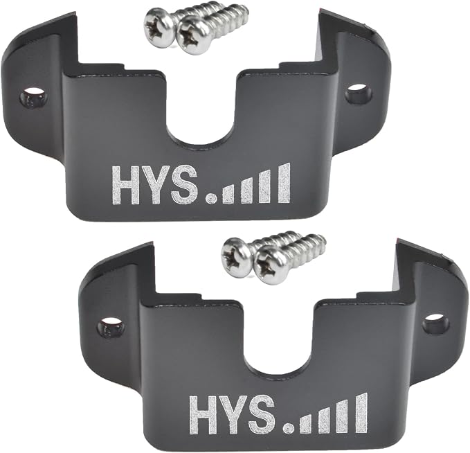 HYS Handheld CB Radio and Mic Holder Clip W/Screw for Motorola HLN9073B | Fits both HT radios and speaker mics with round-knob or belt-clip.Screw-mount installs on dash console or any flat surface by HYS