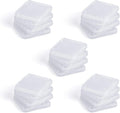 SD Card Holder, WOVTE Plastic SD MMC SDHC PRO Duo Memory Card case Holder Jewelery Case Transparent White Pack of 20 by WOVTE