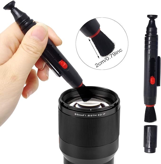 Honbay 3-in-1 Camera Cleaning Kit: Air Blower, Cloth, Pen - Black Silicone for Optics - Image 3