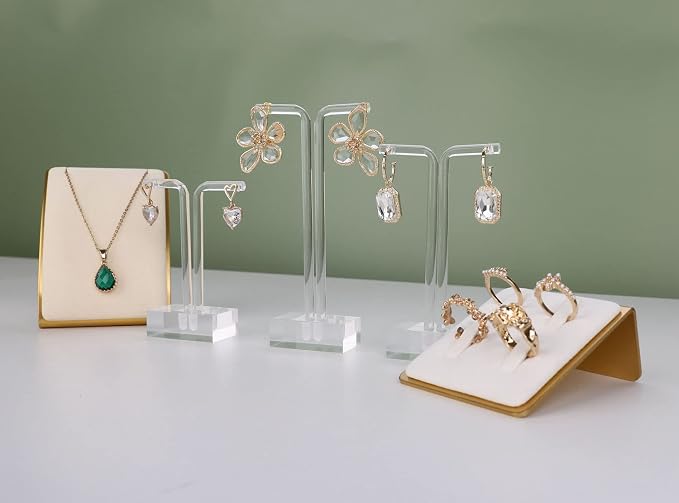 3pcs acrylic T bar earring display stand for show, retail hanging earring holder for online business, transparent jewelry Photography Props【Acrylic Earring T Stand-3pcs 】 - Image 6