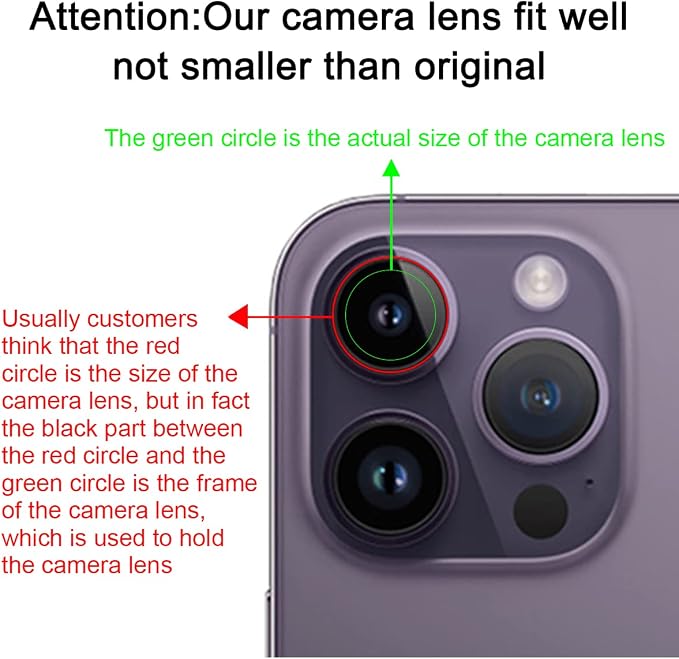 2 Set OEM Back Rear Camera Lens Glass Replacement for iPhone 14 Pro and iPhone 14 Pro Max with Reparing Toolkit - Image 8