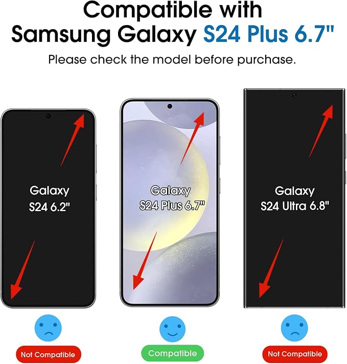 amFilm OneTouch for Samsung Galaxy S24+ Plus Screen Protector TemperedGlass | Auto-Alignment 30s Install with Camera Lens Protector, Bubble Free, Case Friendly, Anti-Scratch [2+2 Pack] (S24P-6.7'') - Image 2