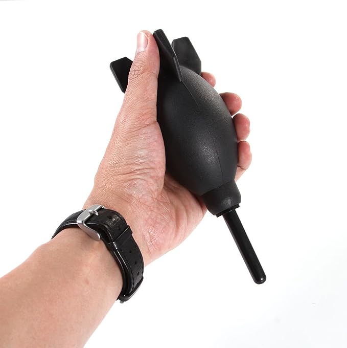 FocusFoto PRO 6.6 Inch Rubber Rocket Air Blower Duster Cleaner Dust Cleaning for DSLR Camera CCD Lens Keyboard Black - Image 2
