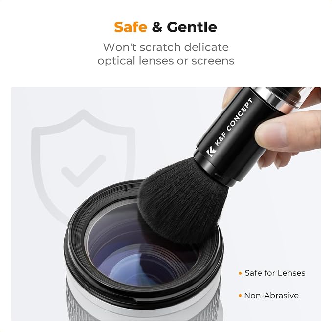 K&F CONCEPT 6-in-1 Keyboard Cleaning Brush Kit for Camera, Lens, PC,Black | Soft Bristles, Easy to Clean, Includes 4 Brush Sizes for Precise, Scratch-Safe Cleaning of Various Devices,MK11 - Image 3