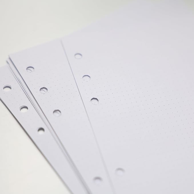 Photo Album For 2X6 Photo Booth Slip In Strips And 4X6 Pictures - 6 Ring Notebook Binder With 20 2 By 6 Sleeves - Fits 80 Photobooth Prints (DOTTED GRID, PAPER PACK) - Image 3