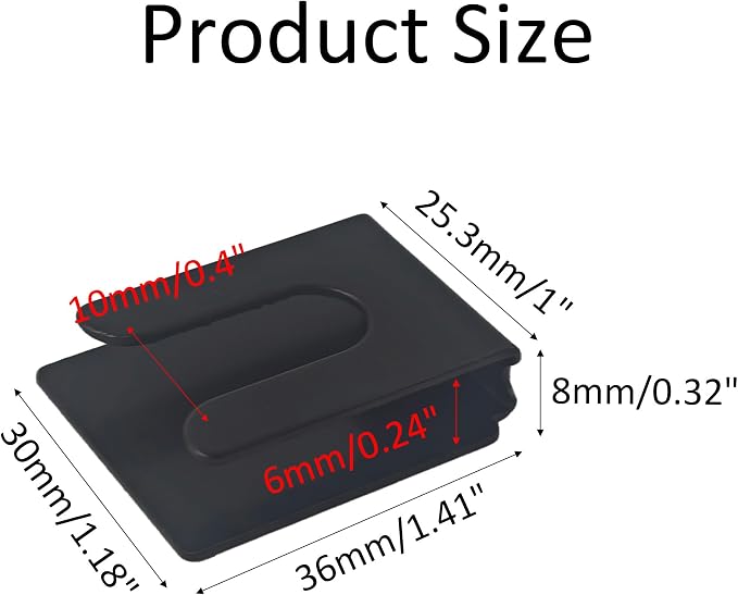 4Pcs CB Microphone Holders, Black Metal Radio Mic Hanger with Adhesive Backing, Universal Mobile Mic Mount Clip for Vehicle Dashboard Home Office Communication Equipment - Image 2
