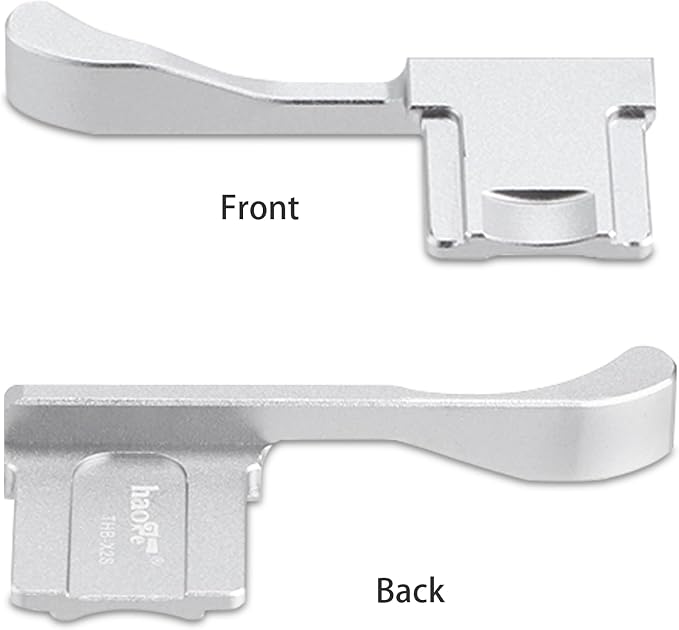 Haoge THB-X2S Metal Hot Shoe Thumb Up Rest Hand Grip for Fujifilm X100VI Fuji X100V Camera Silver - Image 6