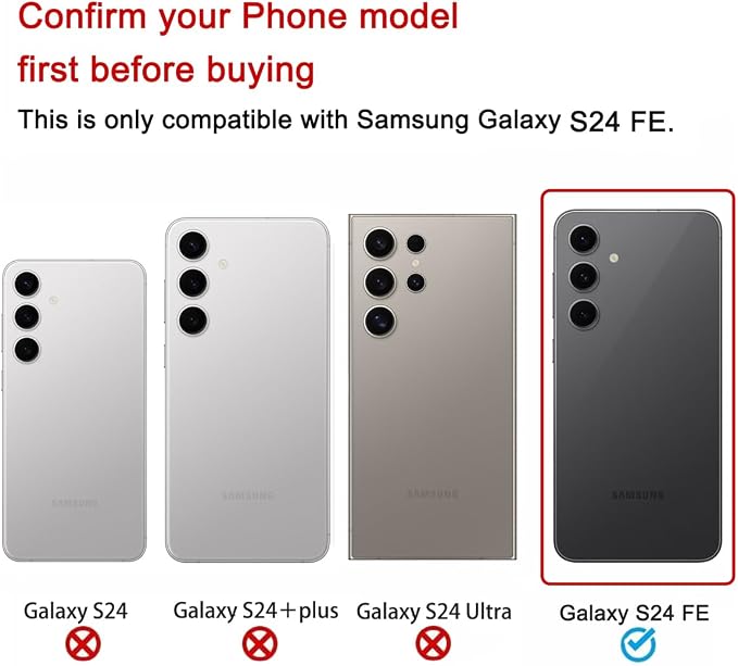2 Sets Rear Back Camera Lens Glass Replacement for Samsung Galaxy S24 FE 6.7-inches with pre-Installed Adhesive and Reparing Toolkit - Image 2