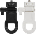 Xindojuz 2pcs Camera Clip, Anti-Slip Selfie Light Clip for Monitor Mount with 1/4 Universal Screw Multiple-Use Camera Clamp Phone Light Holder Attachment for Laptop Tripod Live Stream (Black, White) by Xinjoduz