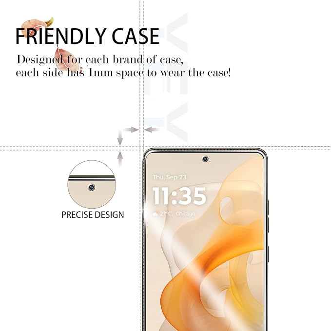 Moto G Stylus 5G-2024 HD Clear Tempered Glass Screen Protector + Camera Lens Protectors, [2+2 Pack] [Case Friendly] [Anti-Glare] [Bubble-Free] Screen Protector For Moto G Stylus 5G-2024 - Image 4