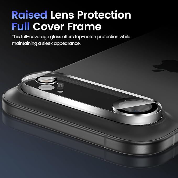 Tensea 3Pcs for iPhone Air Camera Lens Protector | Tempered Glass Film Camera Cover Lens Screen Protector, HD Clear, Full Edge to Edge, Case Friendly for iPhone 17 Air 6.5" - Image 6