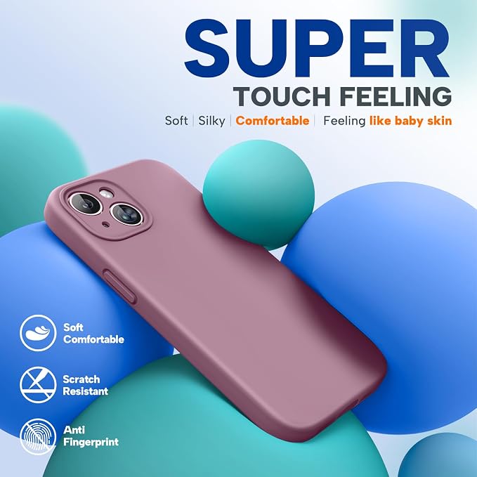 Miracase Silicone for iPhone 15 Plus Case, Blackcurrant | Liquid Silicone Gel Rubber, Shockproof Drop Protection Phone Case for iPhone 15 Plus 6.7 inch, Anti-Scratch Microfiber Lining - Image 3
