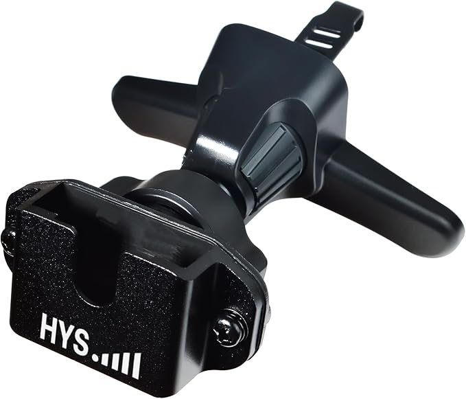 HYS CB Radio/Mic Holder for Car Air Vent, Stable Mount with Metal Hook Clip | Stable Handheld CB Radio/Remote Speaker Mic Holder-Car Vent Mobile Amateur Radio W/Belt Clip&Universal Round Knob Base Mount by HYS