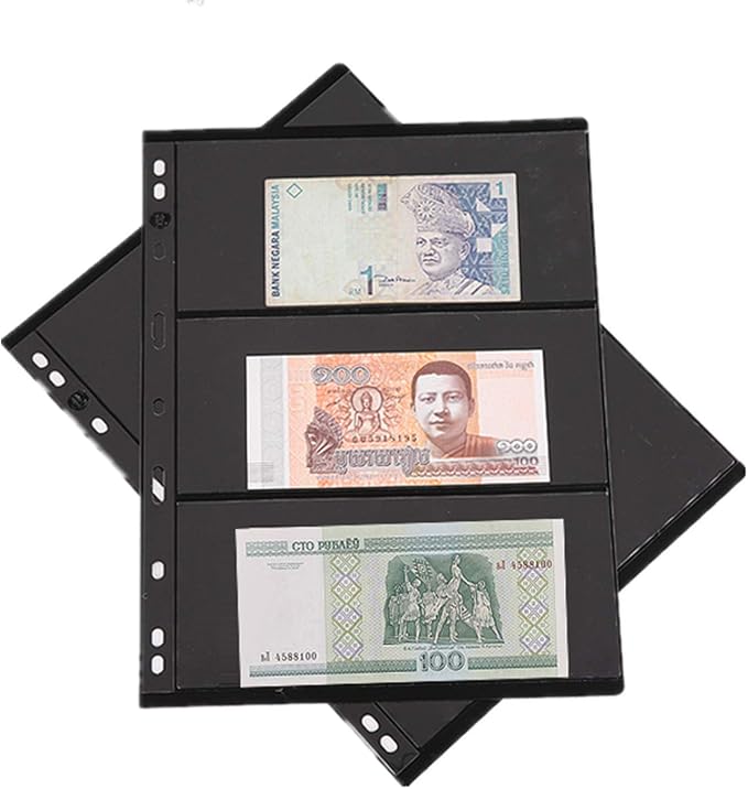 MUDOR Stamp Pages for Stamp Collection Album Binder Book, 10 Sheet 3 Rows | Stamp Sleeves 3 Pocket for Collectors ,Stamp Collecting Sheets Supplies,Professional Pack - Image 5