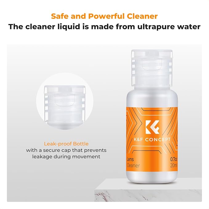 K&F CONCEPT M4/3 Sensor Cleaning Kit with Sensor Cleaner for M4/3 Cameras | 12mm sendor SwabsX10,Vacuum Package,Flexible Grip Rod,Superfine Microfiber Cloth Material,Mild Cleaning Liquid,MA03 - Image 6