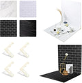 2-Sided 2 PCS Photo Backdrop Boards, Subway Tile Flat Lay Food Photography Background Board, Durable Waterproof Product Food Photography, 24x24 Inch, BEIYANG by BEIYANG