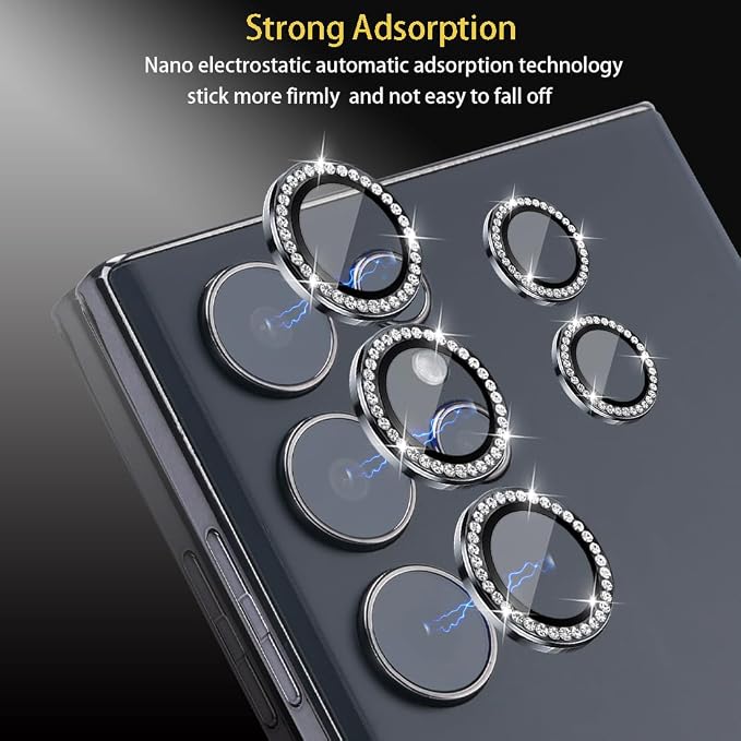 Camera Lens Protector for Samsung Galaxy S24 Ultra, Diamond Black | Tempered Glass, Auto-align Tray, Easy Installation, Case Friendly, Anti-Scratch, HD Clear, Ultra Slim - Image 4