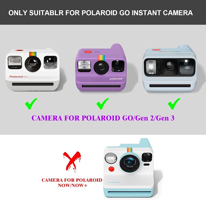 Camera Case for Polaroid Go/Go Gen2/3 Instant Print Camera, Black | Hard Case for Polaroid Go, Travel Storage Bag, with 5 Go Magnetic Picture Frames, Handle Strap, Robust Protection, No Camera - Image 2