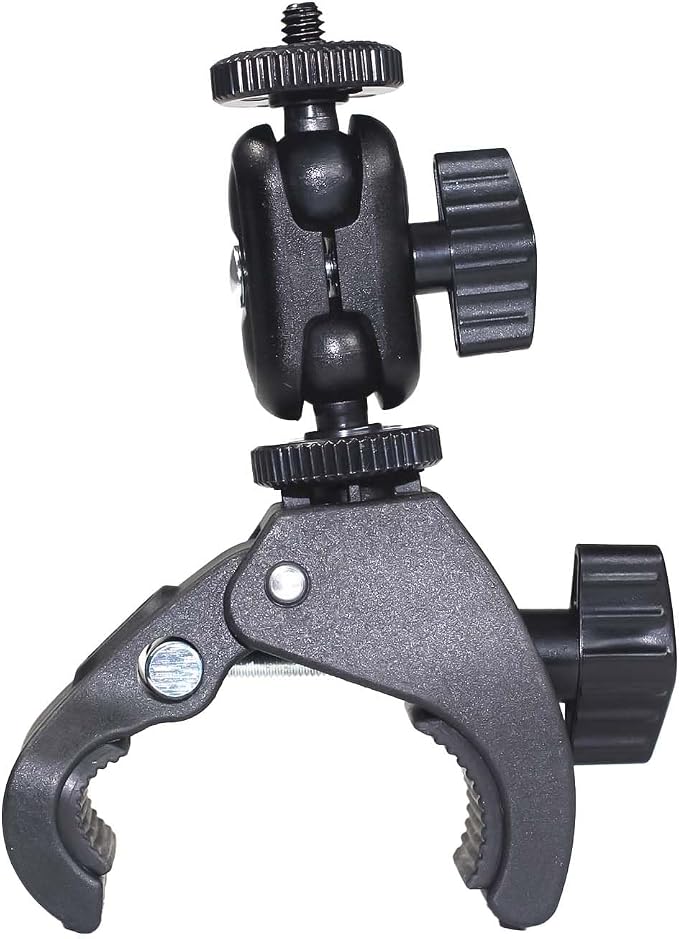 Bike Handlebar Camera Mount with 1/4" Screw Camera Clamp,Adapter for Gopro for Hero for DJI Osmo for Insta360 X5 X4 X3 X2 Motorcycle Bicycle Action Cam Dash GPS Field Monitor Lights by Unknown