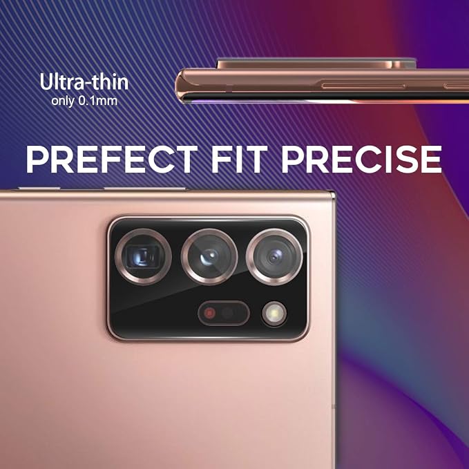 Orzero (3 Pack) Camera Lens Protector Compatible for Samsung Galaxy Note 20 Ultra (Not Affects Flash), Protector de Cámera 9 Hardness HD Anti-Scratch Full Coverage Bubble-Free - Image 5