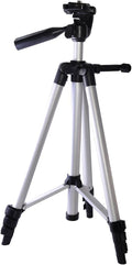 Xit XT57TRSPro Series 57-Inch 4 Section Aluminum Tripod with Quick Release, 3-way Pan Head and Bubble Level. (Silver) by Xit
