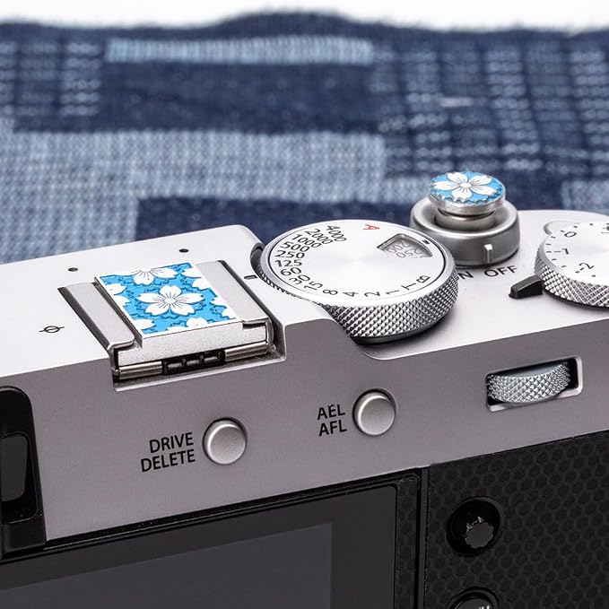 Camera Metal Hot Shoe Cover Shutter Buttons for FUJIFILM X100VI X100V XPro3 XPro2 XPro1 X-T4 X-T3 X-T50 X-T30 for NikonZF Z5 Z6 for Canon (Blue-Set) - Image 7