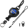 CB Mic Holder, Retractable CB Radio Microphone Hanger with 28" Stainless Steel Cord, Heavy-Duty Mic Tether with Adjustable Mount Kit & D-Ring with Screw, Perfect for Truck Drivers, Type-A by JaunniQir