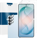 Galaxy S26 Screen Protector + Camera Lens Protector, [2 +2 Pack] [Ultrasonic Fingerprint Unlock] [Case Friendly] Full Coverage Tempered Glass Screen Protector For Samsung Galaxy S26 by YEYEBF