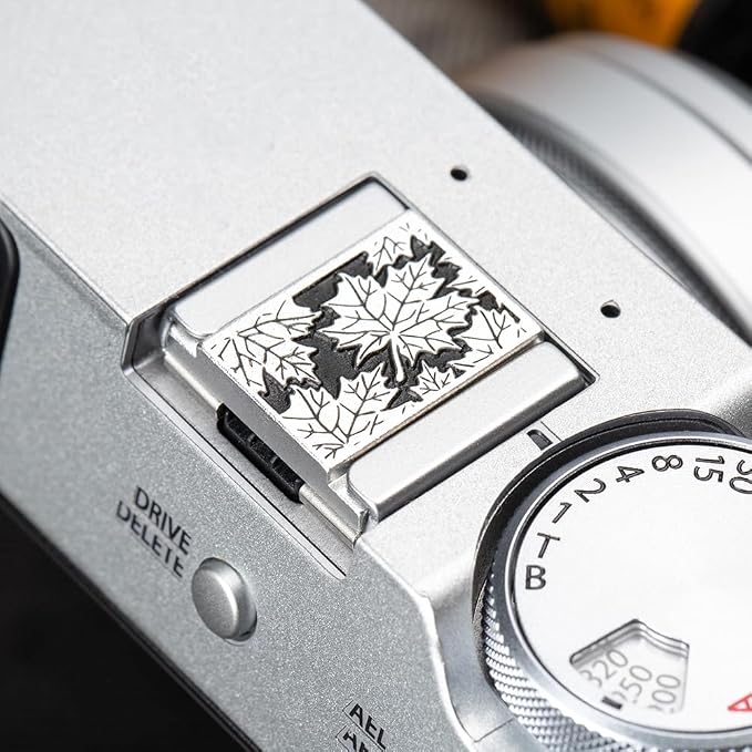 Leaf Camera hot Shoe Cover and Camera Shutter Button for Nikon zf for Fujifilm X-T5 X-T4 X-T3 X-T30 II X-T20 X100VI X100V X100 X-PRO3 X-PRO2 X-S20 X-S10 (Aluminium Leaves Cover) - Image 5