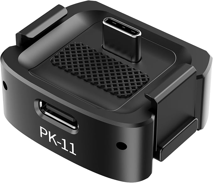 ULANZI PK-11 Pocket 3 Charging Adapter Base for DJI Osmo Pocket 3/Xtra Muse | Type-C Full-Function Port with 1/4 Screw Hole, Compatibility: Osmo Pocket 3, Black - Image 7