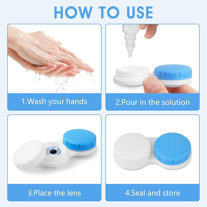 24 Pack Colorful Cute Contact Lens Cases, Bulk Storage Box with 12 Colors, Leak-Proof and Durable, Portable Storage Kit for Home and Travel - Image 7