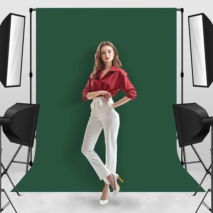 Deep Green Photo Backdrop Professional Photography Background 10x10ft | Seamless Design eliminates Wrinkle Portrait Photography Wedding Dark Theme Decorations - Image 5