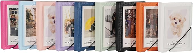 2x3 Instax Mini Photo Album, 28 Pockets. Mint Green, 2PK | Portable Wallet Size Album Stores 2x3 inch Instant Photos. Fits Polaroid, Instax Mini, Kodak Mini Prints and Zink. - Image 5
