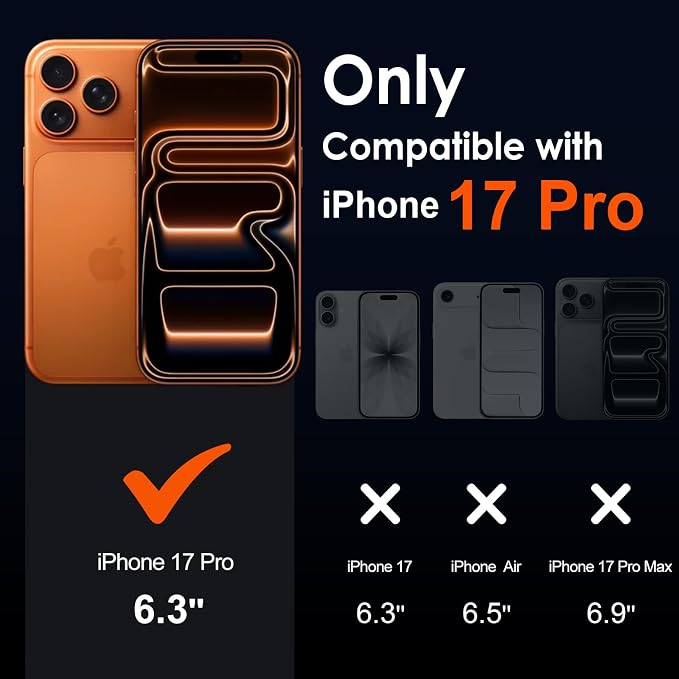 ivoler Camera Lens Protector for iPhone 17 Pro 6.3'', 4-Pack | Screen Protector Tempered Glass[Case Friendly][New version],Scratch-Resistant,Easy Installation,Clear+Black Circle - Image 2