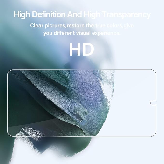 Galaxy S21 Tempered Glass Screen Protector + Camera Lens Protector [ 2 + 2 Pack ][Case Friendly] [Anti-Scratch] [Ultrasonic Fingerprint Unlock] Clear HD Glass Protective Film for Samsung Galaxy S21 - Image 6