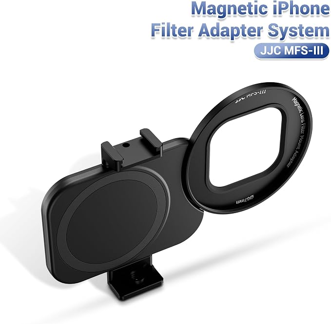 JJC 67mm Universal Magnetic Lens Filter Mount Adapter for iPhone, No Filter | Lens Filter Attachment for iPhone Air 17 16 15 14 Pro Max Plus, with 1/4" Screw & Cold Shoe, Ideal for Vlog/Video/Photography - Image 2