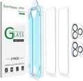 amFilm OneTouch for iPhone 13 Pro Max 6.7'' Screen Protector Tempered Glass | Auto-Alignment 30s Install with Camera Lens Protector, Bubble Free, Scratch & Drop Protection, HD Clear[2+2 Pack] (13PM-6.7') by amFilm