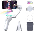 COMITOK Only for iPhone, MOGO [Apple MFi Certified] Gimbal Stabilizer for iPhone with Phone Clip & RGB Light, Support Selecting Tracking Target on Apple Watch & iOS26 Cameras for iPhone 16 15 Pro Max by COMITOK