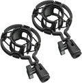 2 Pack Microphone Shock Mount Clip Universal Mic Shock Mounts Holder Anti-Vibration Spider Bracket for Handheld Microphone Dynamic Mic Stand Stereo Diaphragm Condenser Microphone Boom Arm by Unknown