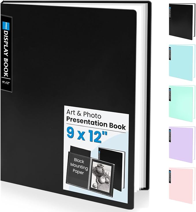 Sooez Binder with Plastic Sleeves 30-Pocket, Displays 60 Pages, 9x12 Folders by Sooez