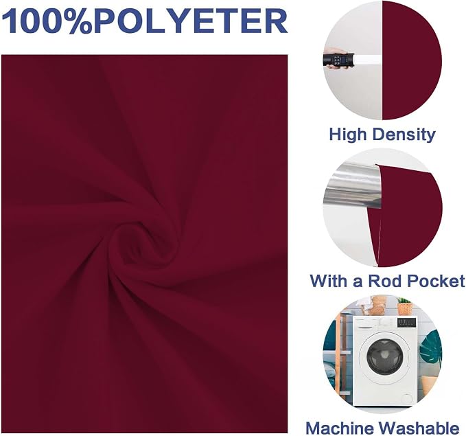 Wine Red Photo Backdrop Professional Photography Background Cloth 10x10ft | Seamless Design eliminates Wrinkle Portrait Photography Wedding Dark Theme Decorations - Image 4