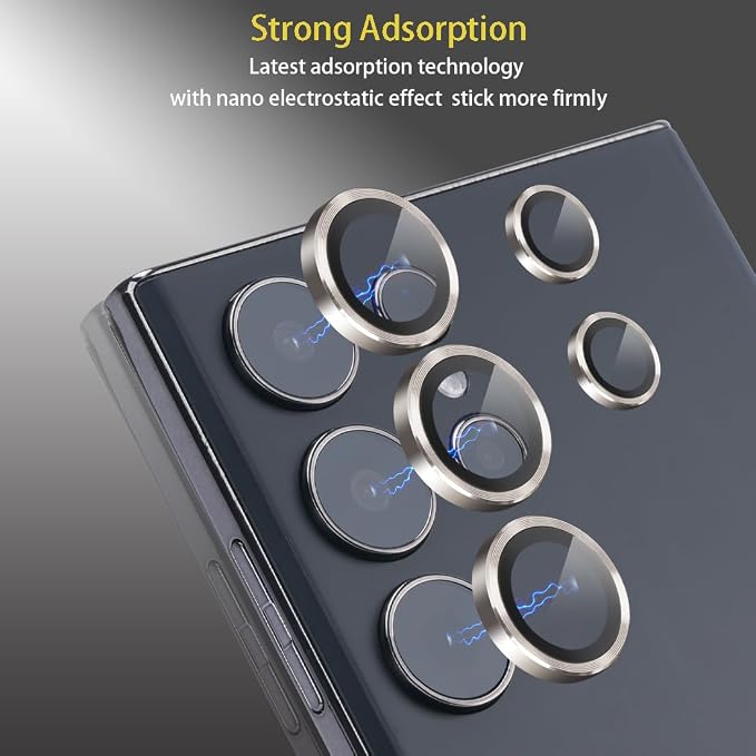 Camera Lens Protector for Samsung Galaxy S24 Ultra, Gold | Tempered Glass, Auto-align Tray, Easy Installation, Case Friendly, Anti-Scratch, HD Clear, Ultra Slim - Image 4