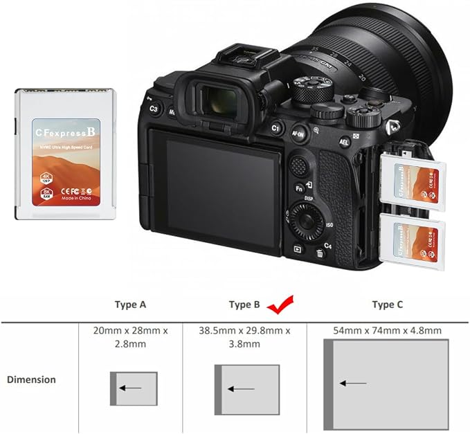 NVMe M.2 2230 SSD M-Key to CFexpress Type B Adapter Memory Card Kit Case CFE CFB Adapter Alloy Shell for Camera 8K RAW PCIe Expansion - Image 3