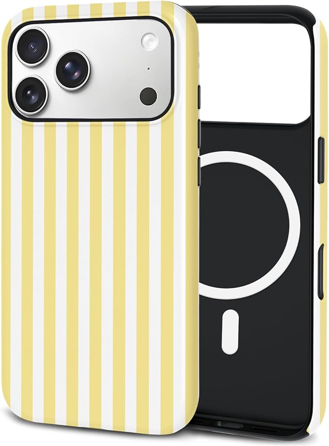 TPU Phone Case for iPhone 17 Pro Max, MagSafe Wireless Charging Compatible, Shockproof Slim Fit Protective Cover with Anti-Yellowing & Raised Camera Protection (Stripes 5, iPhone 17 Pro Max(6.9")) by Unknown