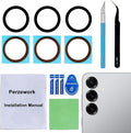 2 Sets Rear Back Camera Lens Glass Replacement for Samsung Galaxy S25+ Plus 6.7-inches with pre-Installed Adhesive and Reparing Toolkit by Perzework