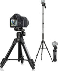 66.7" Camera Tripod Monopod with 3-Way Swivel Head, Aluminum Camera Stand | Camera Tripod with Quick Release Plate & Carry Bag, Fits Canon Nikon DSLR, GoPro, Video Cameras, Camcorders and Smartphones by NIANYISO-Themosttrustworthyoutdooractivitypartner