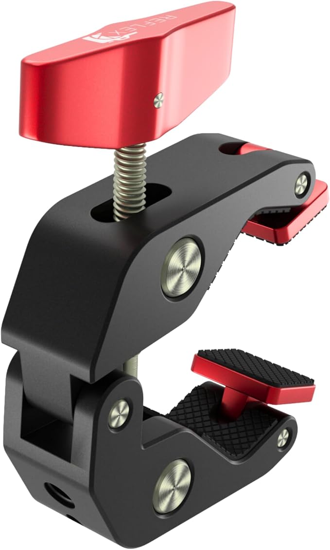 REFLEX CAMERA Super Clamp With 1/4" and 3/8" Threaded Holes for Mounting Cameras, Lights, Umbrellas, Hooks, Shelves, Plate Glass, Cross Bars, compatible with Magic Arm and more... - Image 2