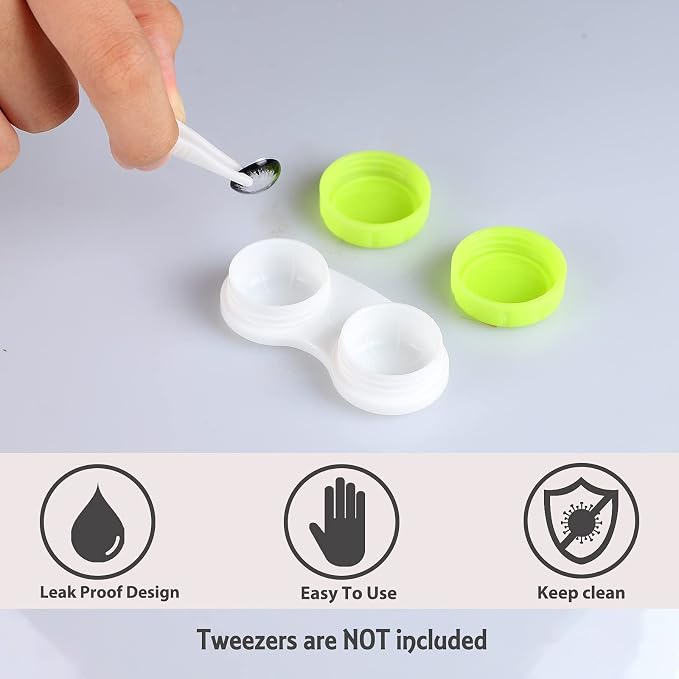Aoutrow 16 Pack Contact Lens Case Box, Colorful Bulk Box Holder Container, Contact Lens Case Set,Portable, Travel-Friendly - Image 3